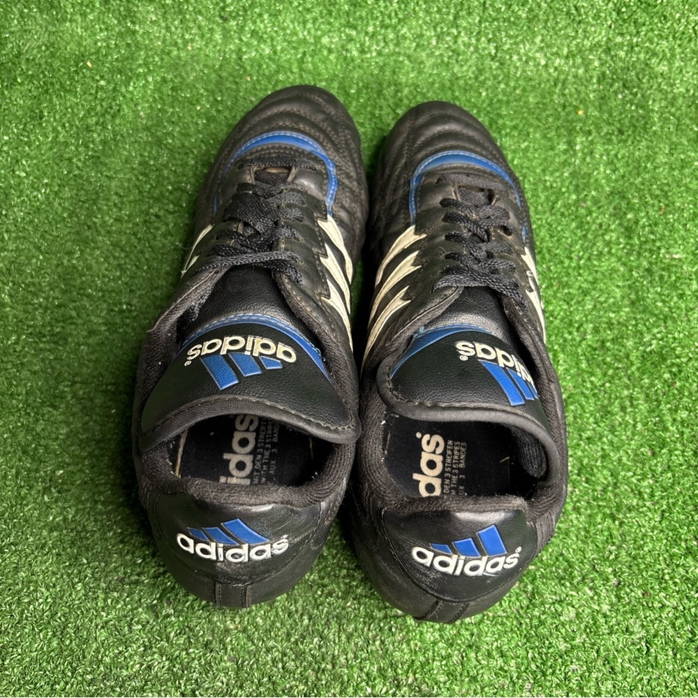Vintage 1995 Adidas Classic Black Leather Soccer Football Cleats Mens Size 11 - Picture 5 of 12